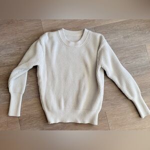 Women's Off-White Ribbed Sweater